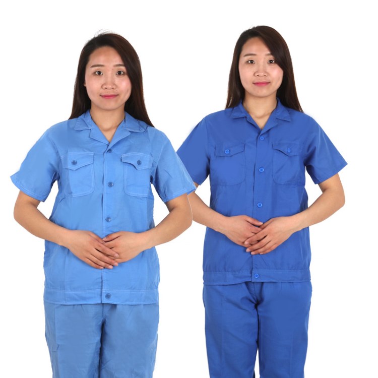 廠家直銷夏季短袖工作服上衣 批發(fā)勞保工作服車間廠服工裝定做