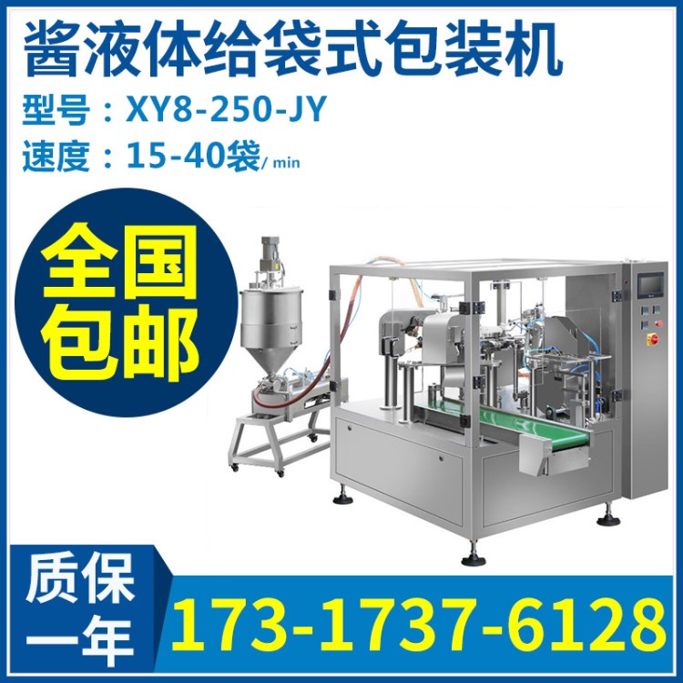 廠家生產(chǎn) XY8-250-JY醬液體給袋式包裝機(jī) 辣椒醬包裝機(jī)食品包裝機(jī)