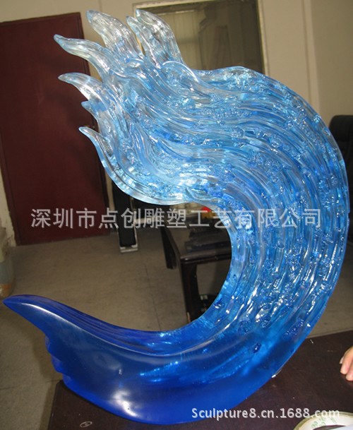 廠家直銷菊花臺燈透明樹脂琉璃磚塊
