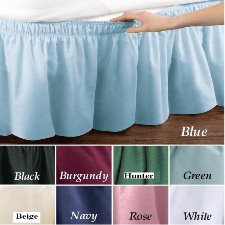 外貿(mào)床品 床裙色 松緊帶床圍裙 藏青 bed skirt