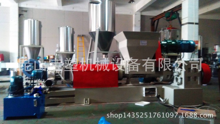 供應單螺桿造粒機TPR.PVC.EVA造粒整廠設備風冷熱切，油壓換網(wǎng)