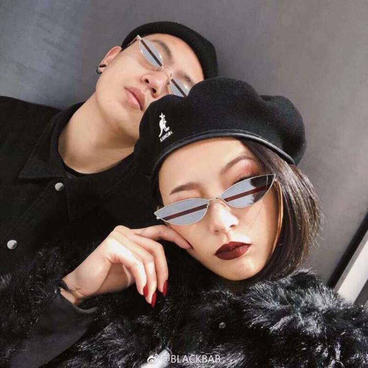 2018年新款fengfan同款太陽鏡凹造型必備小貓眼鏡一件代發