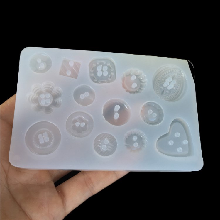 鏡面多款紐扣迷你愛心款扣子滴膠硅膠模具手工DIY模飾品配件裝飾