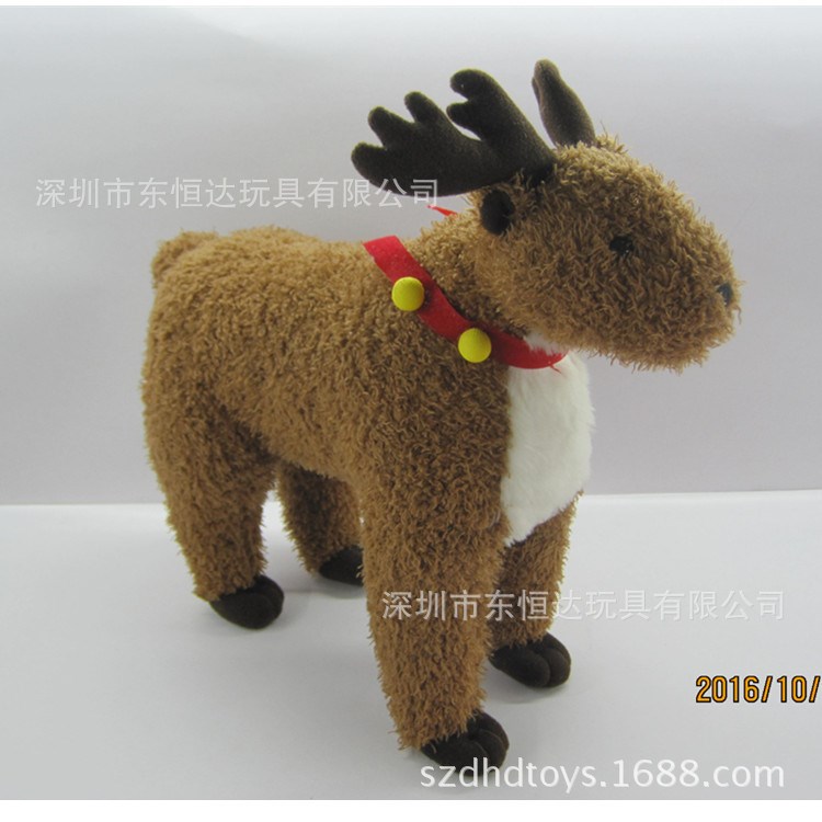 圣誕毛絨鹿公仔來(lái)圖定制　深圳玩具車縫生產(chǎn)　淘工廠打樣加工設(shè)計(jì)
