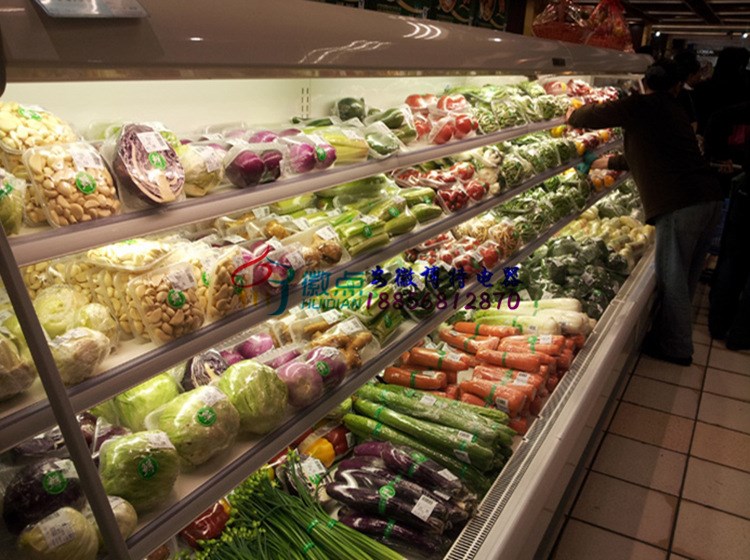 蔬菜超市冷藏柜開放式 新鮮水果蔬菜立風柜 2米矮立式風幕柜