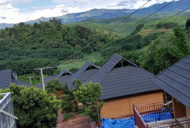 卡塔爾彩石金屬瓦廠家直銷 屋面瓦 仿古防水防火防腐防噪音樣品