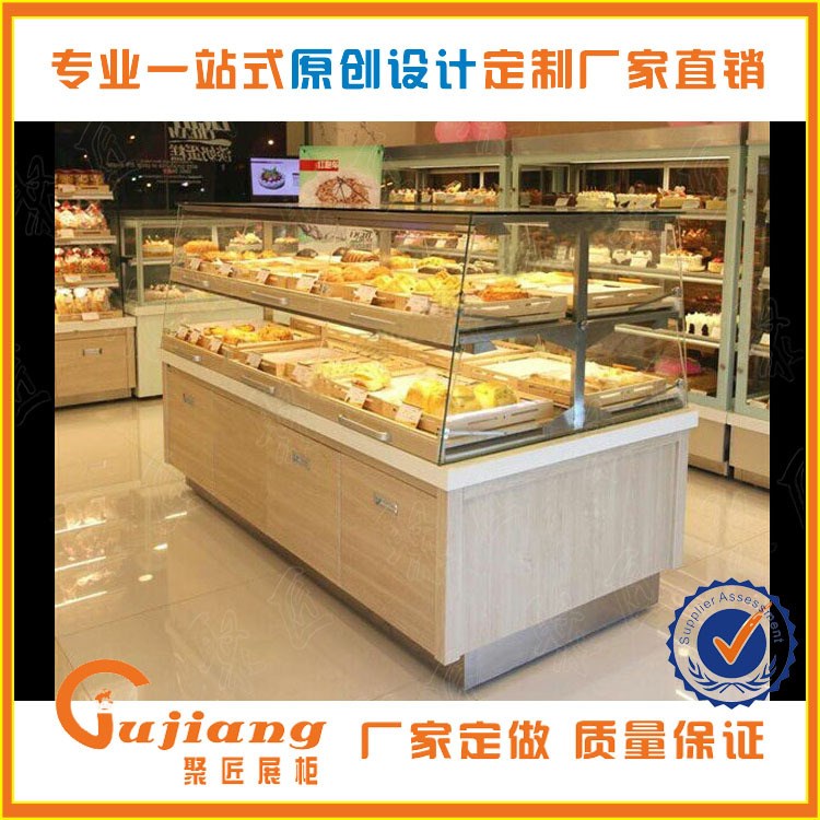 檔口包子玻璃柜 早餐產(chǎn)品柜定制 食品展示柜 商場精品玻璃柜