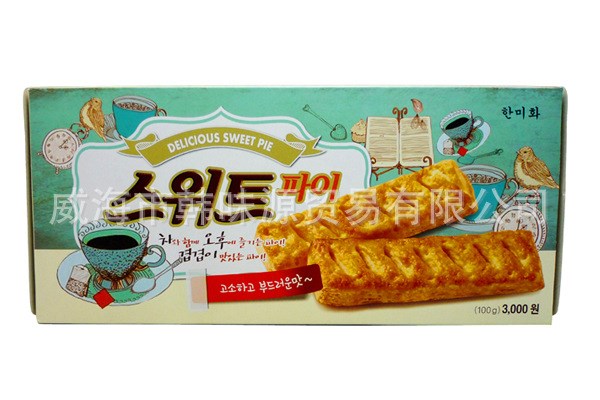 韩国零食批发 韩美禾甜蜜酥派千层酥糕点（中文版）100g*24