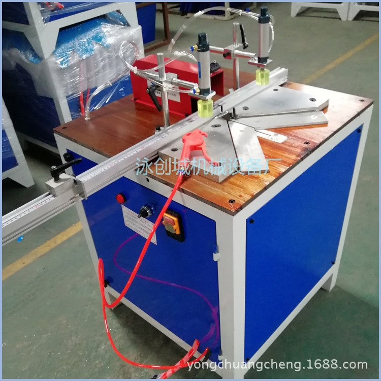 廠家直銷  晶鋼門櫥柜門全鋁家居雙45度90度切割機 鋁型材切角機