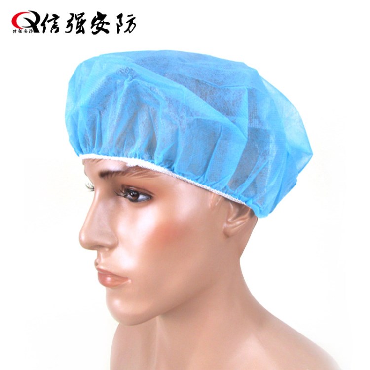 車間電子衛生美容院行業用防塵干凈一次性無紡布25G厚款圓帽批發