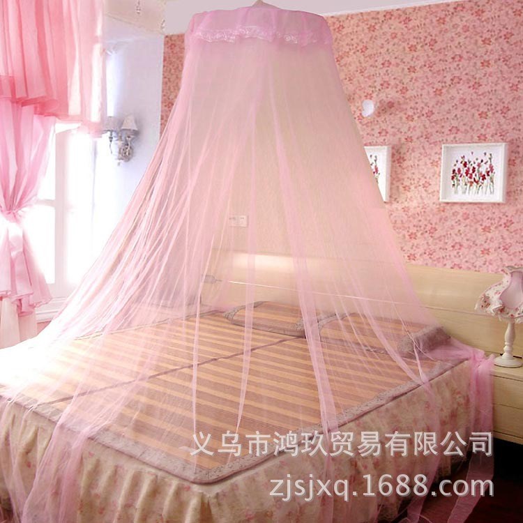 圓頂蚊帳 古典宮廷吊掛蚊帳 蕾絲花邊加密吊頂蚊帳生產廠家批發