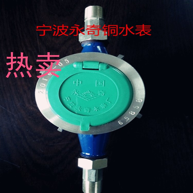 熱賣寧波永奇DN15旋翼式銅水表  出租房家用高靈敏數字滴水計量液