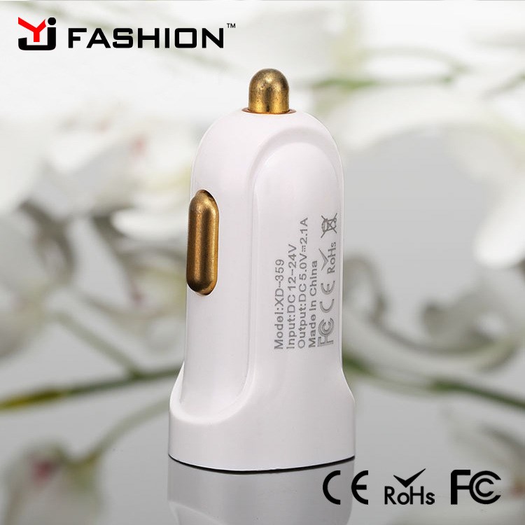 迷你多功能車載充電器USB點煙器2.1A車充汽車用單口快速轉接手機