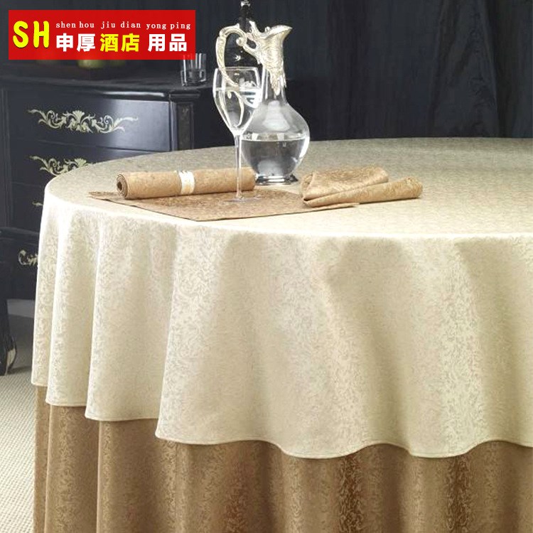 批發定做酒店桌布餐廳飯店客廳 圓形方形桌布 水洗加厚臺布臺裙