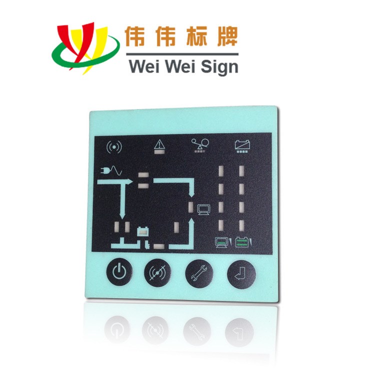 廠家訂做電子儀器面板 PVC標(biāo)牌 電通柜面板貼膜絲印 銘牌標(biāo)牌