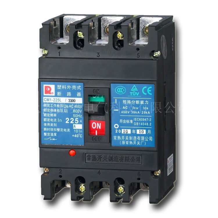 常熟 CM1 塑殼式斷路器 CM1-100H/3300 10A-100A 低壓空氣開關(guān)