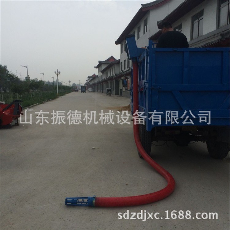 振德牌電動軟管吸糧機 可移動式糧食裝車機 新型管式螺旋輸送機