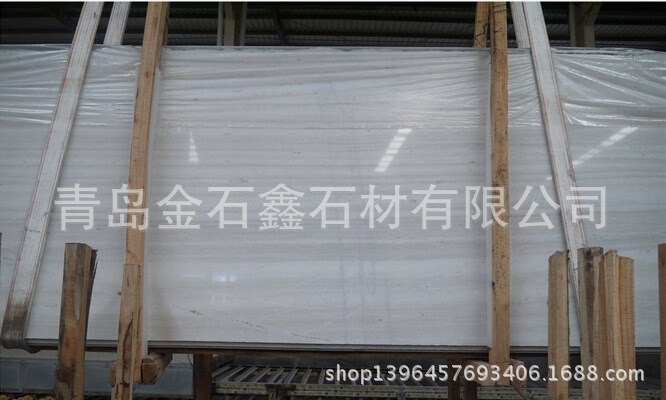 【廠家直銷】星河彩虹白色大理石-萊州雪花白大理石-紅色條紋木紋