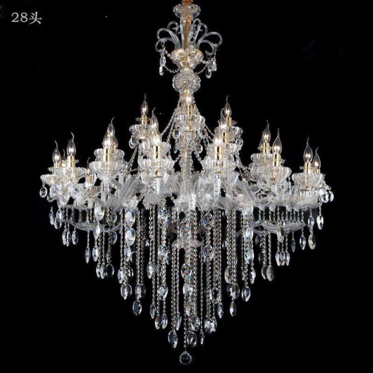 奢華別墅客廳水晶大吊燈 歐式水晶吊燈 酒店大堂非標工程吊燈0866