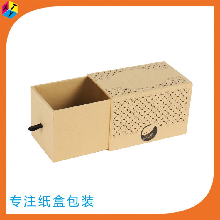 【性比價(jià)高】一手貨源牛皮紙深圳廠家來(lái)樣定制抽屜盒小茶盒
