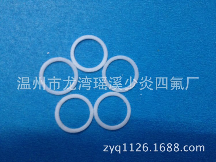 【廠家直銷】聚四氟乙烯PTFE 小墊片，擋圈  非標(biāo)定做 快速發(fā)貨