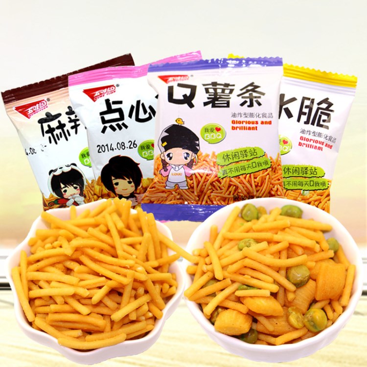 淘寶零食 五味園 麻辣燙PK脆Q薯條點心堡 4種口味  2500g/袋