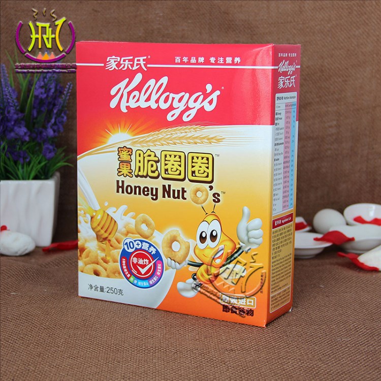 kellogg&#39;s 家乐氏蜂蜜味蜜果脆圈圈（原谷维滋）早餐麦片 250g