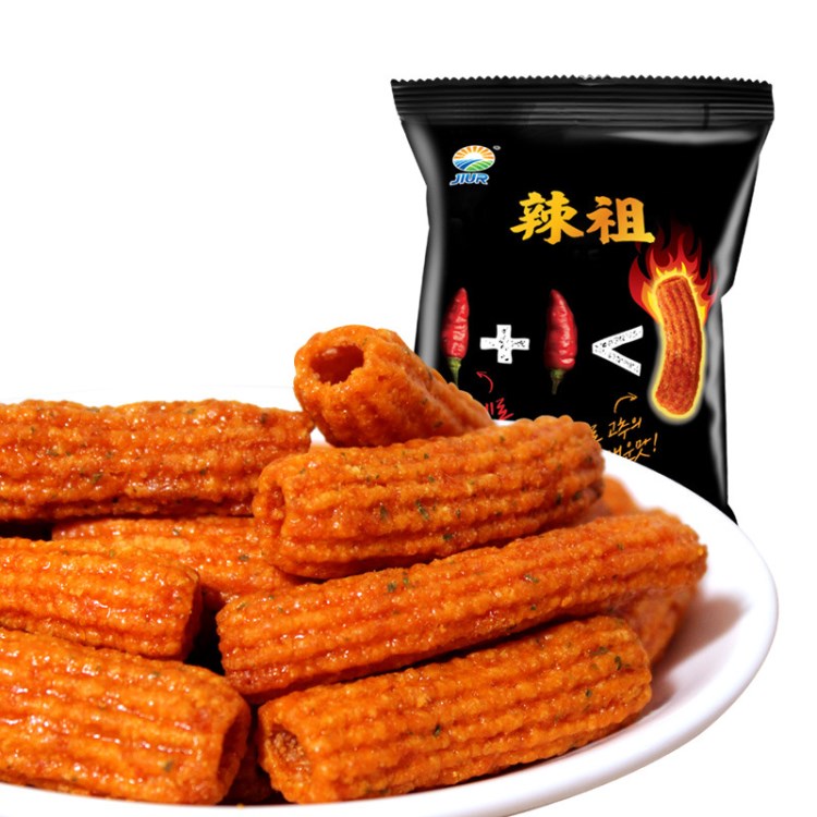 零食九日牌辣祖打糕條勁爆辣年糕條辦公室休閑膨化小吃100g