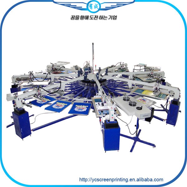 8色全自動印花機，T-恤印花機，高精密絲網印花機，膠漿印花機