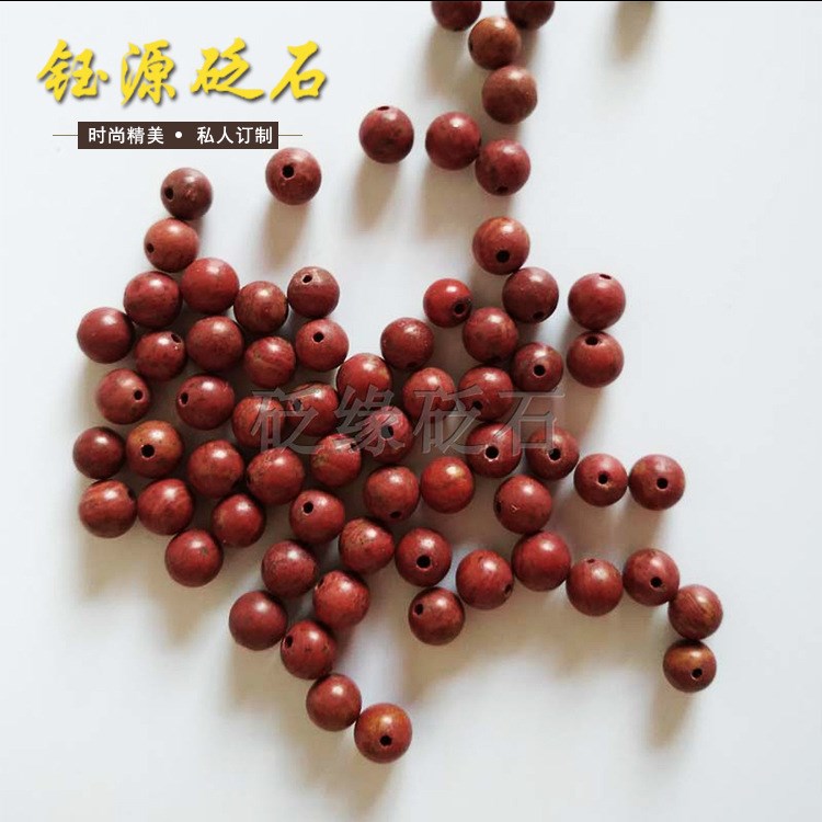 diy富貴紅砭石手鏈項(xiàng)鏈配珠6mm散珠成品串珠批發(fā)