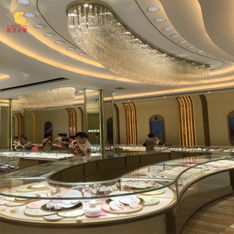 珠宝店水晶灯 现代椭圆形水晶吸顶灯 led大型酒店工程灯 非标订制