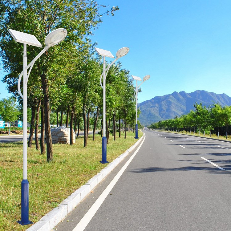 厂家直销 户外防水一体化太阳能路灯 单臂高杆LED路灯 道路照明灯