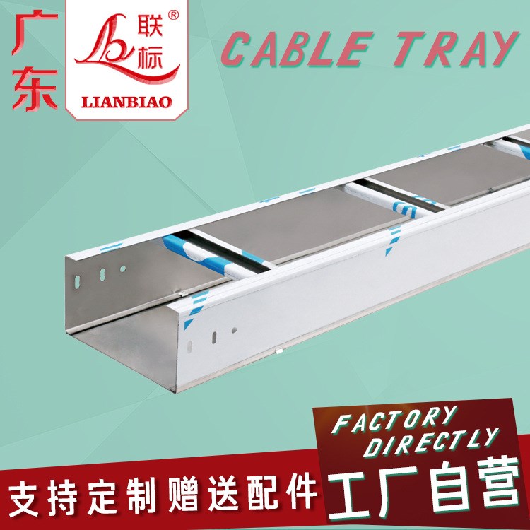 批發(fā)304不銹鋼梯式橋架100*50  大跨距布線架 鋼制電纜橋架