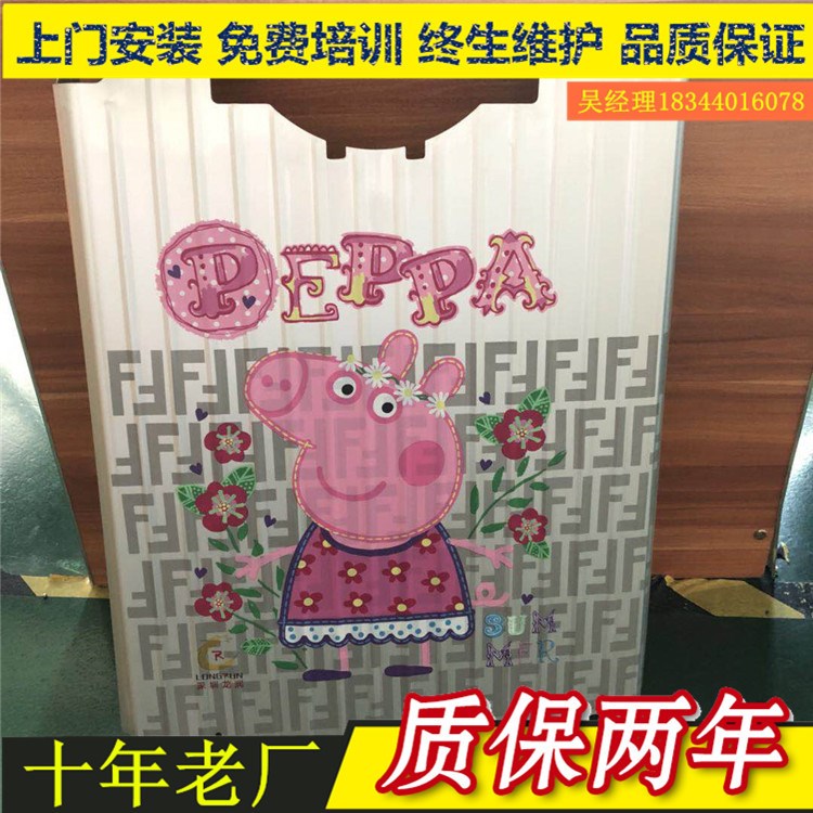 廣東箱包數(shù)碼印花設備廠家 金屬拉桿箱表面 3d圖案uv平板打印機