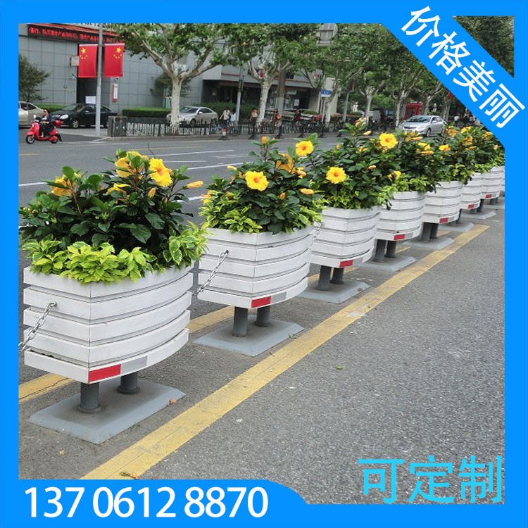 道路隔离花箱护栏 PVC花箱 道路花箱 人行道花箱 【花箱厂家】