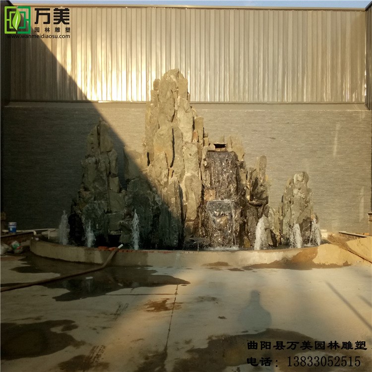 大型斧劈石假山 室內假山盆景 廠家直銷和定做各種園林景觀雕塑