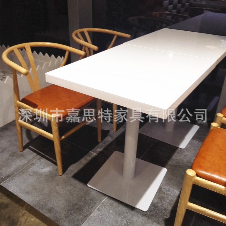 深圳餐廳桌椅餐桌 仿大理石餐桌 成套人造石餐桌椅 石英石桌椅