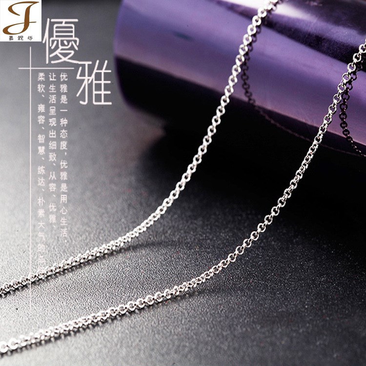 S925銀飾鎖骨銀項(xiàng)鏈日韓款珍珠銀項(xiàng)鏈鍍白金銀飾品批發(fā)廠家直銷