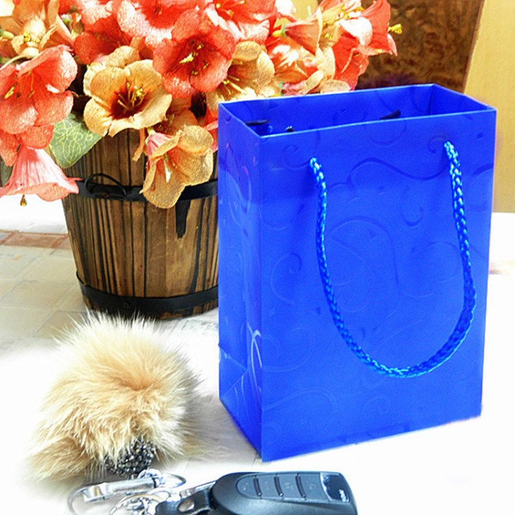 多色暗花潮流手提袋精美PVC手提袋創意設計韓版高強度定制PP袋子