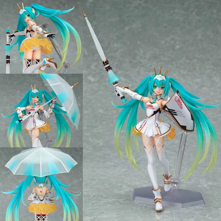 国产 figma SP060 初音未来 2015 赛车初音 骑士音 拿雨伞 手办