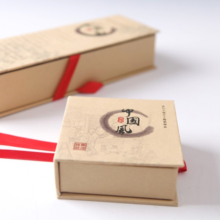 FSC印刷廠定制絨布盒子化妝鏡項鏈手鏈禮品包裝盒