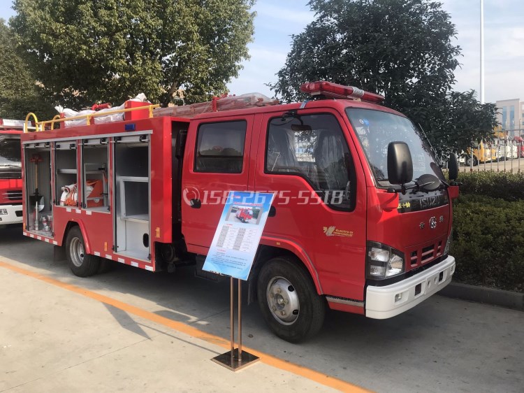 五十鈴消防車 1.8噸水罐消防車 48米射程 出口外貿(mào)車型