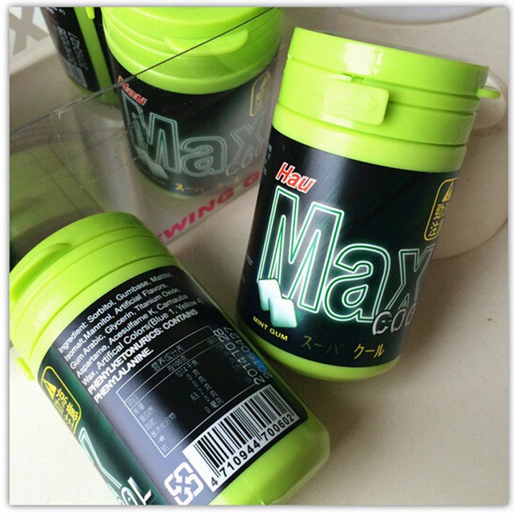 Max Cool統(tǒng)一蠻牛Hau清涼薄荷/蜂蜜薄荷無糖口香糖 臺灣食品