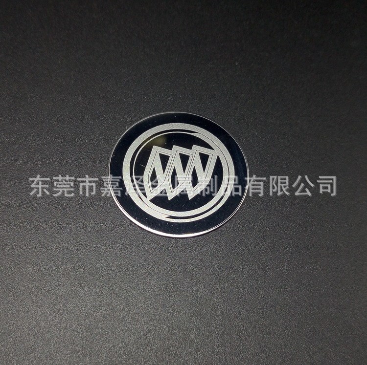 廠家生產(chǎn)車標logo不銹鐵貼片 鏡面磁性不銹鐵牌 直徑30mm