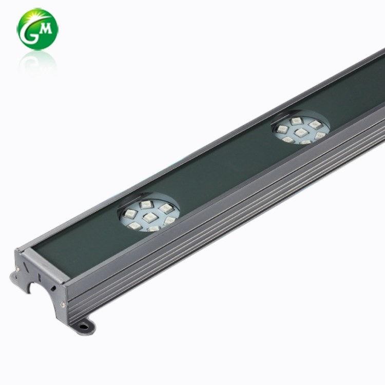 led洗墻燈單色七彩外控大功率線條燈 樓體橋梁防水射燈亮化工程