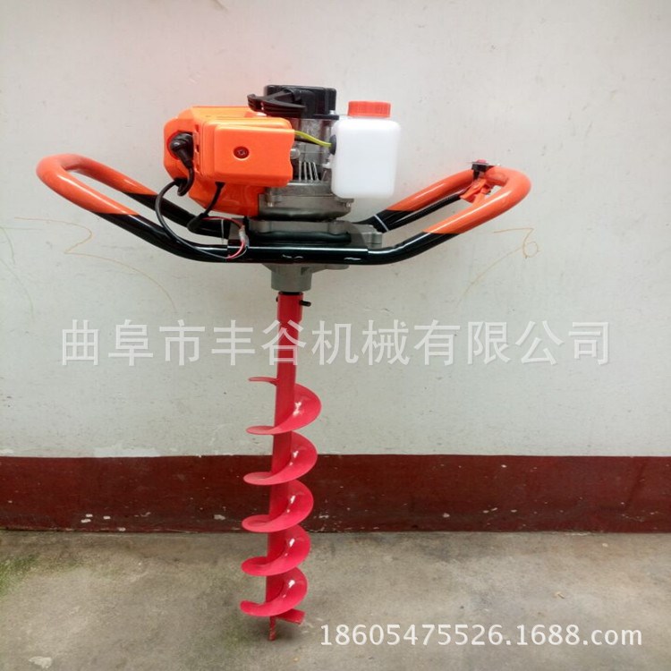 汽油手提挖樹坑機 埋太陽能樁鉆孔機