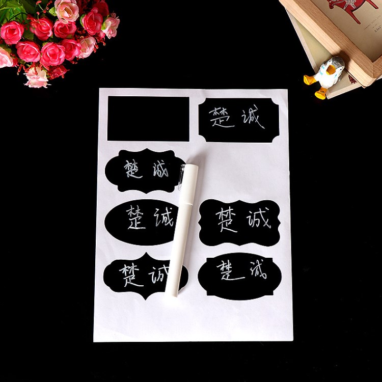 廠家直銷 防水vinyl玻璃貼紙 環保PVC黑板貼標簽紙 小黑板批發