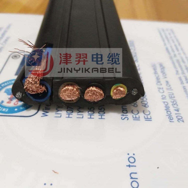 供應 高柔性耐磨隨行移動起重機行車 扁電纜生產廠家  YFFBG