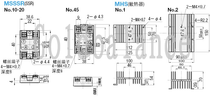SSR固態(tài)繼電器&middot;散熱器MSSSR10
