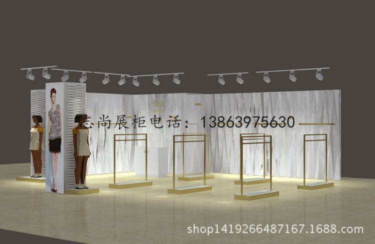 品牌服装专卖店裤架展架金属展架/木质展柜 多功能可拆装展示柜